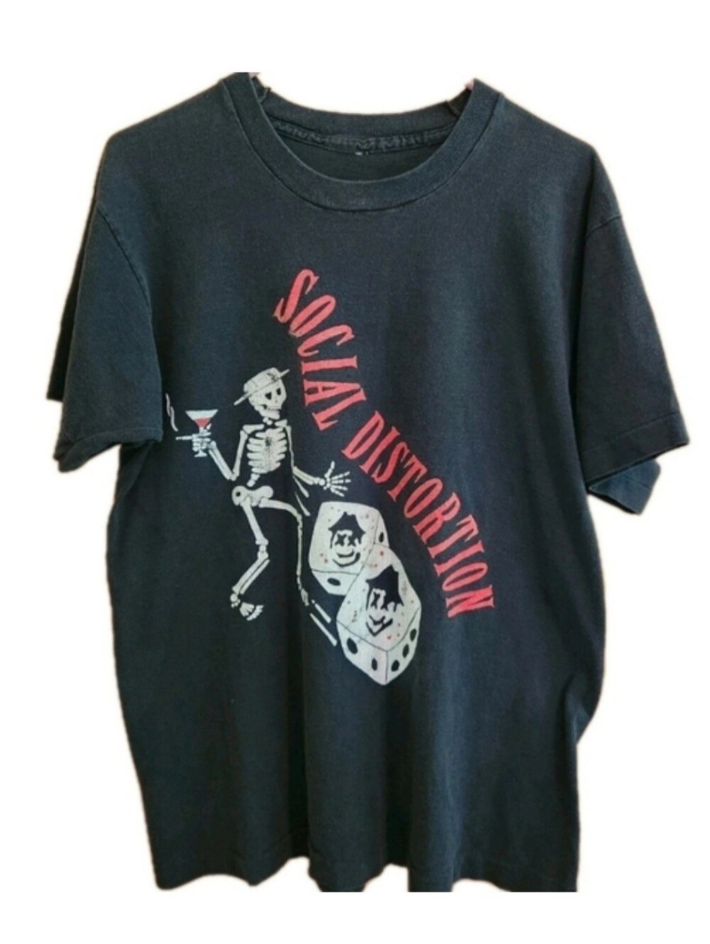 Vintage 1992 Social Distortion Bad Luck Tour T-Shirt Single Stitch Large Grunge